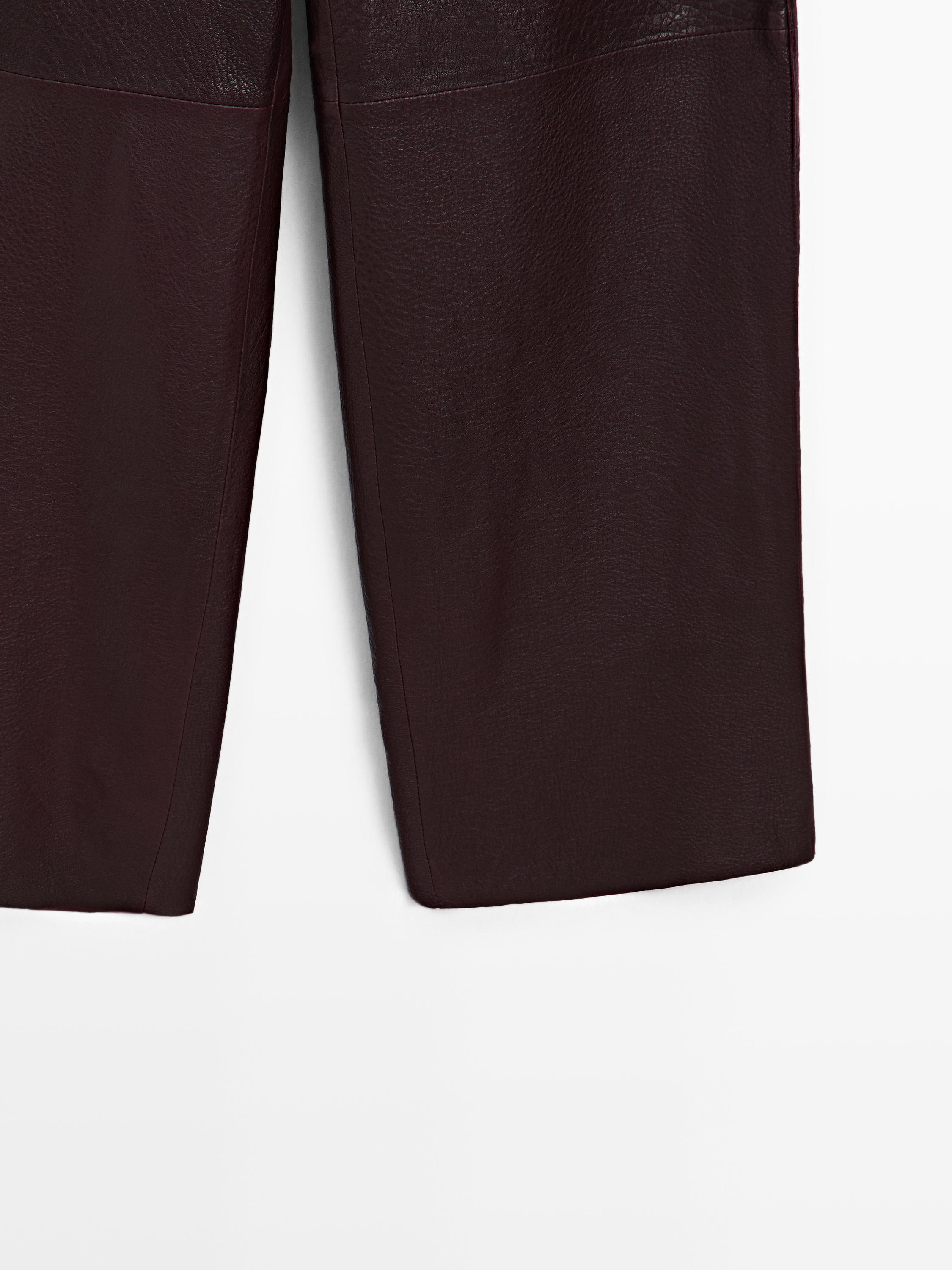 Pantalon en cuir ovin finition nappa